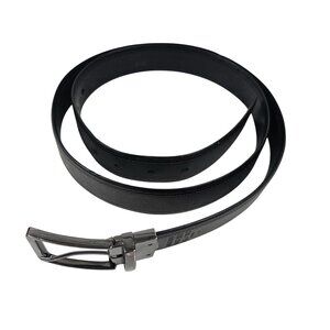 Mens Belt Brown Faux Leather Smoky Gray Metal Buckle AB02000 42in Waist